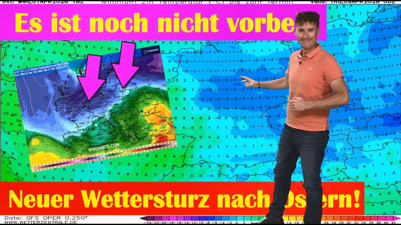 Wettersturz n&auml;chste Woche: Noch einmal Schnee und Nachtfr&ouml;ste! Der April f&auml;hrt Achterbahn!