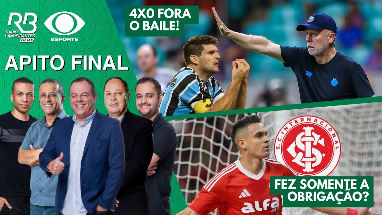 GR&Ecirc;MIO LEVA GOLEADA DO BAHIA! | INTER FEZ O DEVER DE CASA! | Apito Final&nbsp;(20/10/2025)