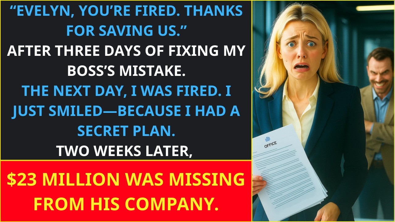 Evelyn, You’re Fired.” I Fixed His Disaster in 3 Days—2 Weeks Later, $23M Was Gone