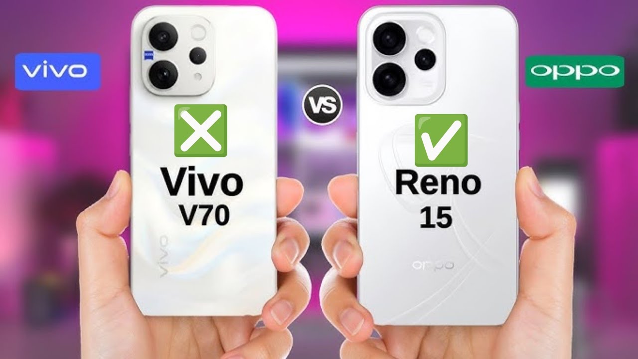 Oppo Reno15 vs Vivo V70 🔥 Full Comparison | Camera, Gaming, Battery – Best Phone?