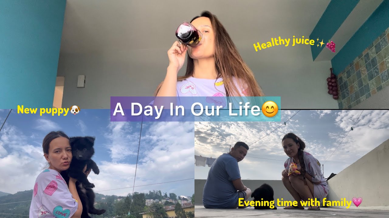 A Day In Our Life🦋// My 45days old Rare Black German Shepherd Puppy 🐶// Thank you for 1k Subs🙏🏻😊//