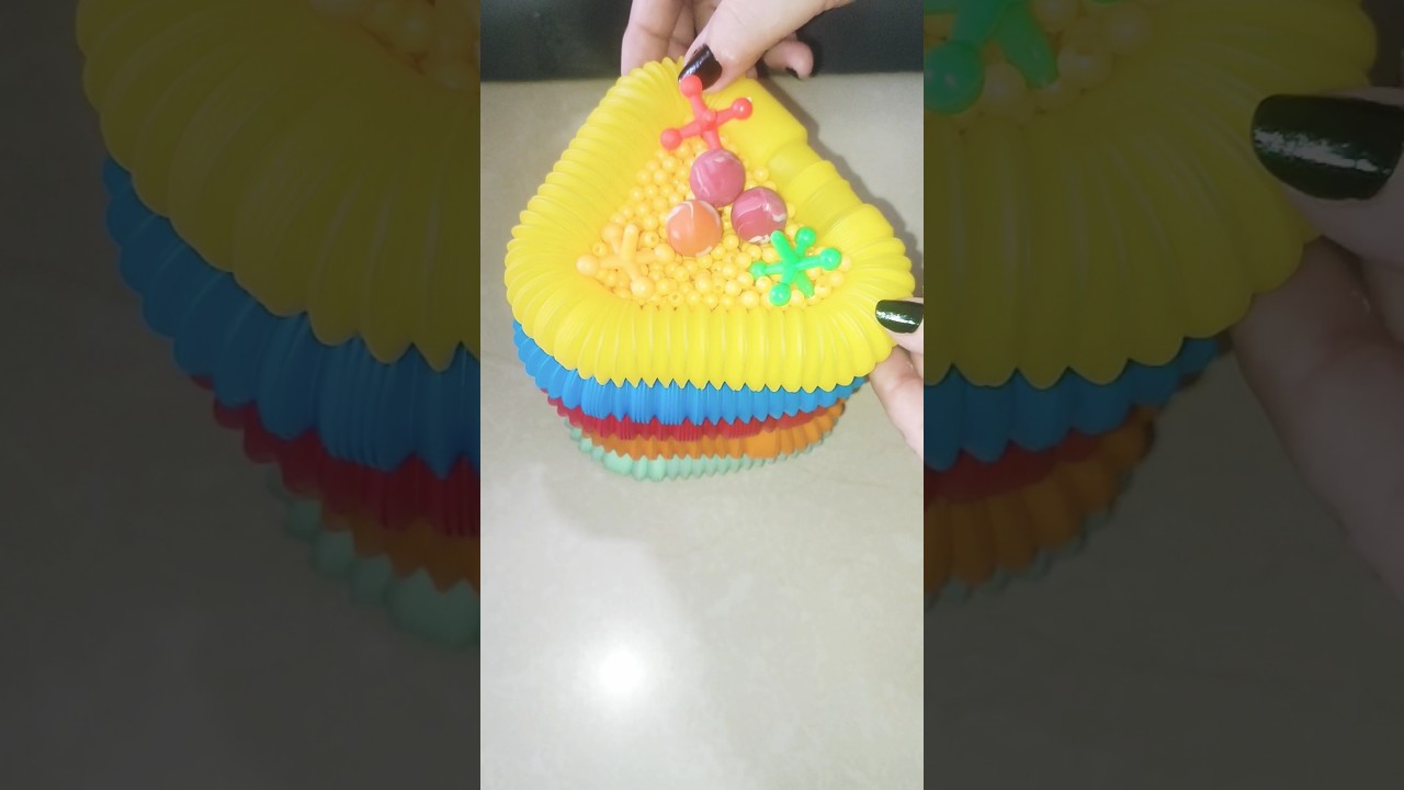 ASMR Amazing Rainbow Tower | #trending #poptubes #beadsound #ytshortsvideo #shorts