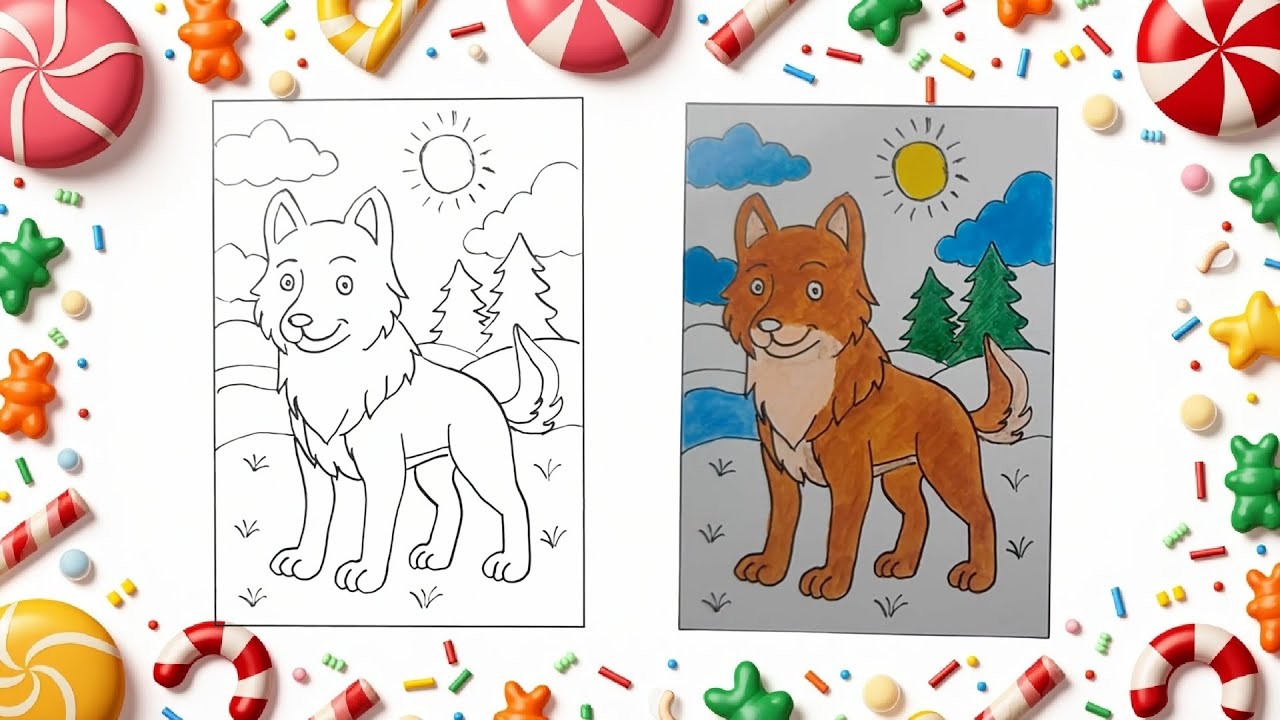 🦊 Fox Drawing & Coloring for Kids | Easy Step-by-Step 🎨