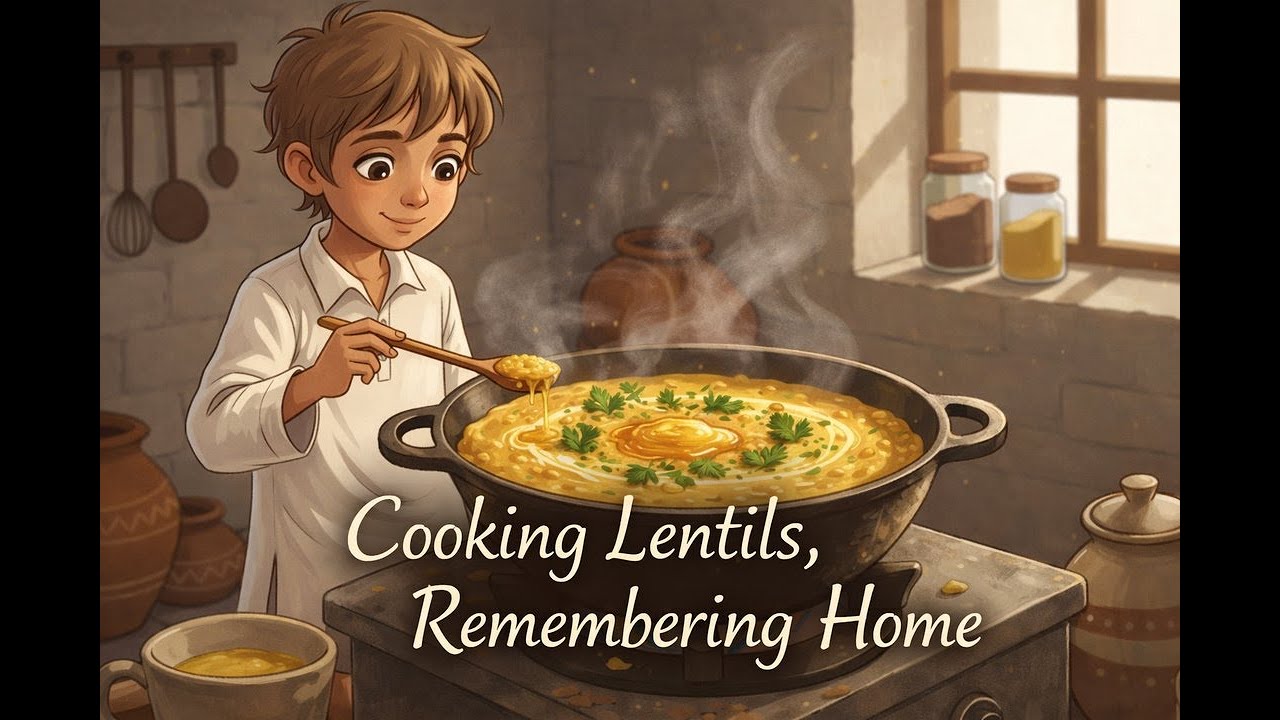 Cooking Lentils in My Childhood Kitchen — Slow Living, Warm Memories & Quiet Comfort #asmr #ghibli