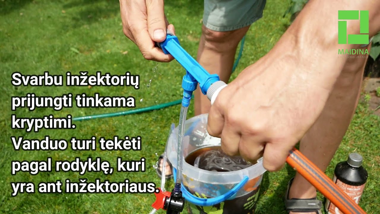 Augalų tręšimas per laistymo sistemą | Inžektorinis trąšų dozatorius