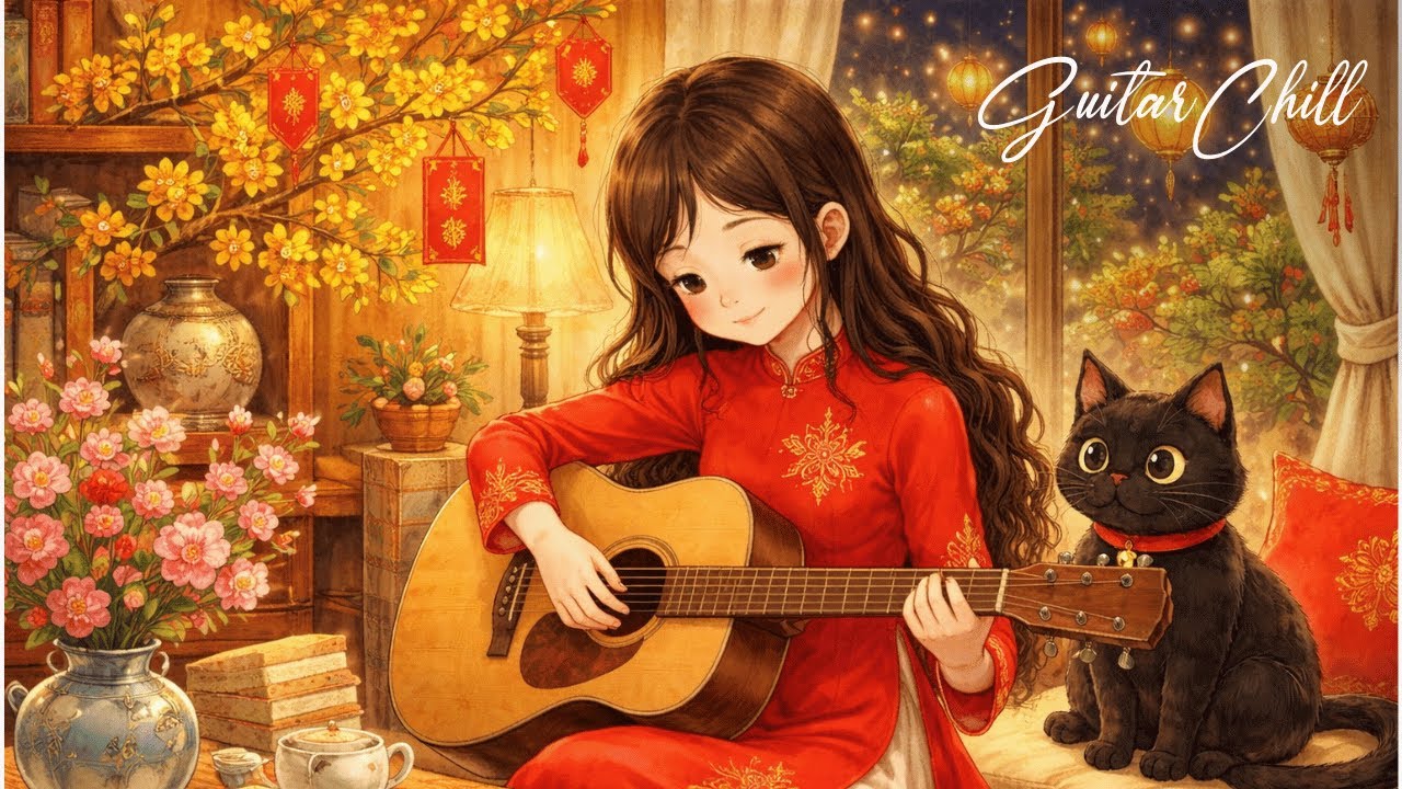 Guitar Chill Buổi Sáng Đón Xuân 🌸🎸 | Thư Giãn – Tích Cực – May Mắn