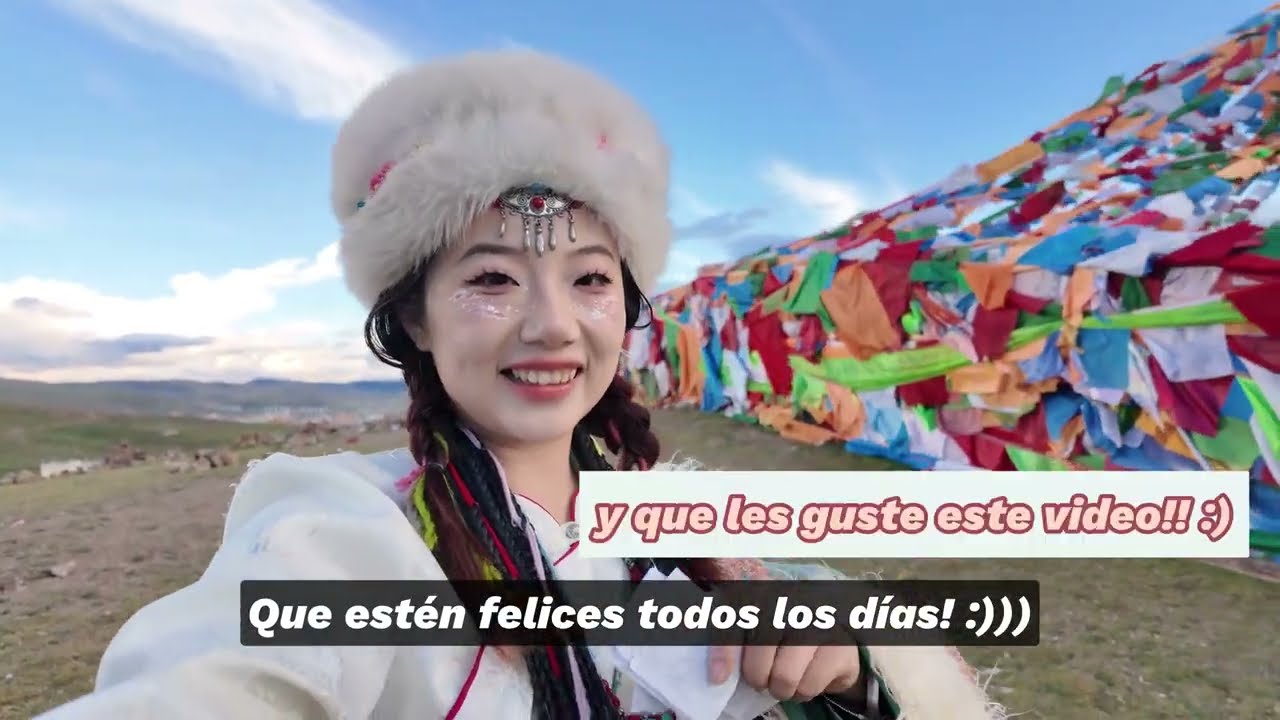 Vestida con traje tibetano siendo china han | rituales, fe y respeto #china #tibetan #chino #cultura