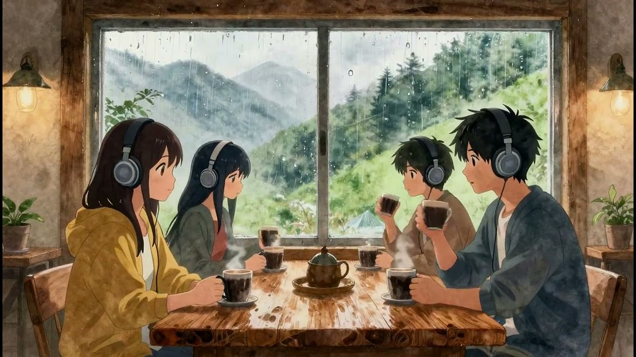 🌧️ Rainy Study Vibes | Chillhop Lofi Mix with Jazz Guitar 🎶