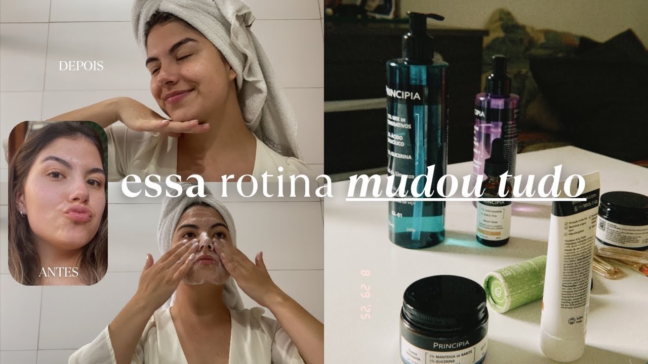 rotina de Skincare matinal para pele oleosa, produtos e passo a passo