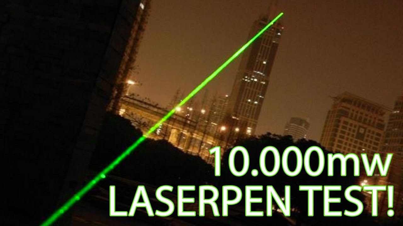 GEVAARLIJKE LASERPEN TESTEN! (10.000mw!)