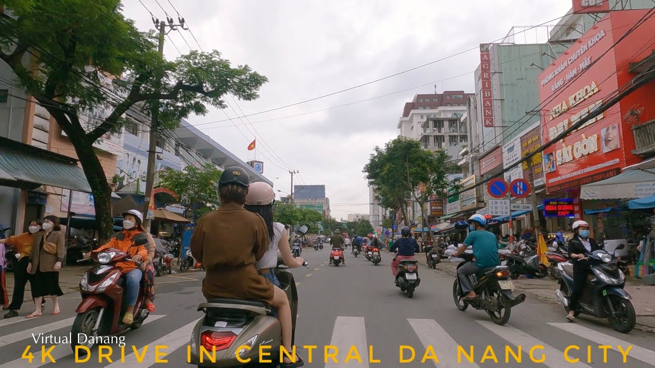 [4K] Đường Ông Ích Khiêm Đà Nẵng | Vẫn đông đúc như thường lệ |Ong Ich Khiem street Da Nang Vietnam|