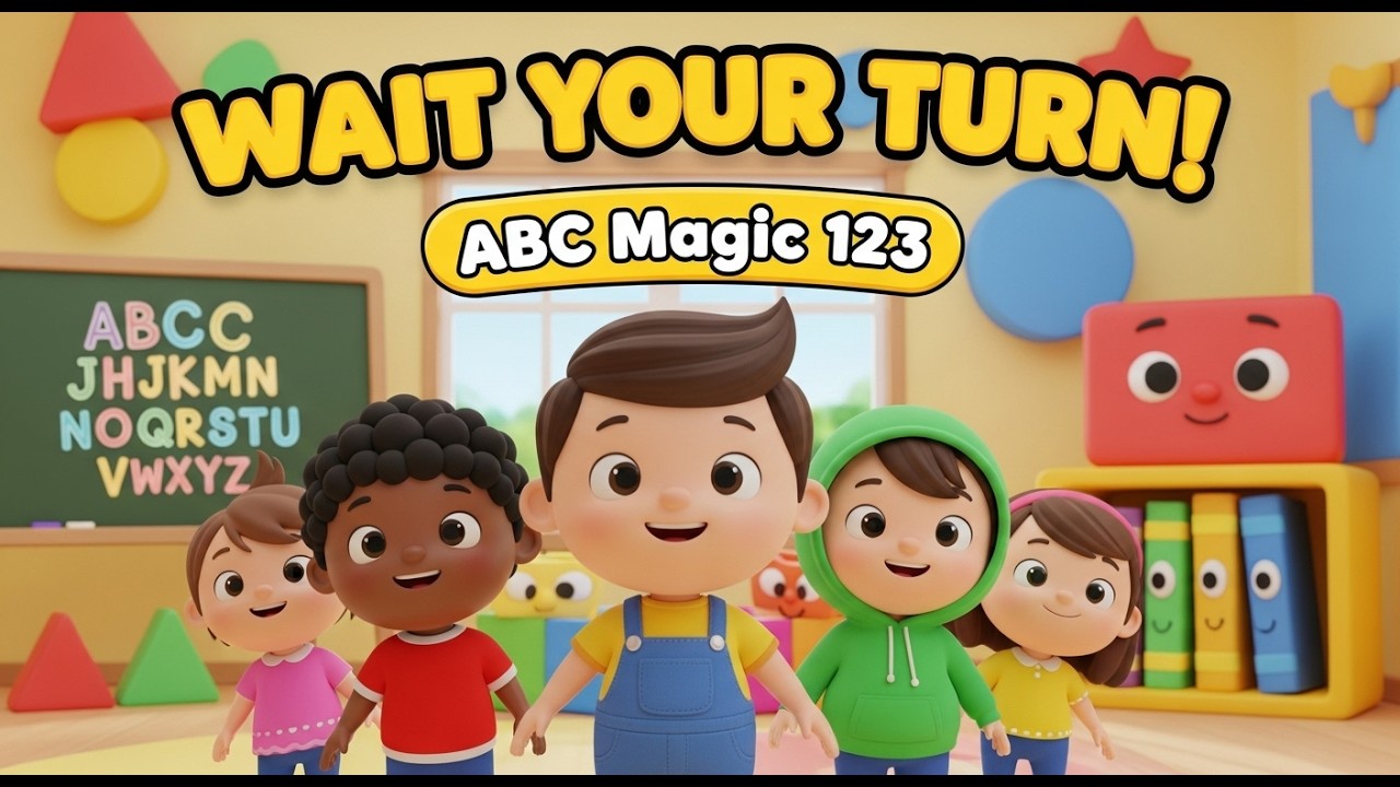 Waiting Your Turn at School 🏫⏳ | Good Manners for Kids | ABC Magic 123