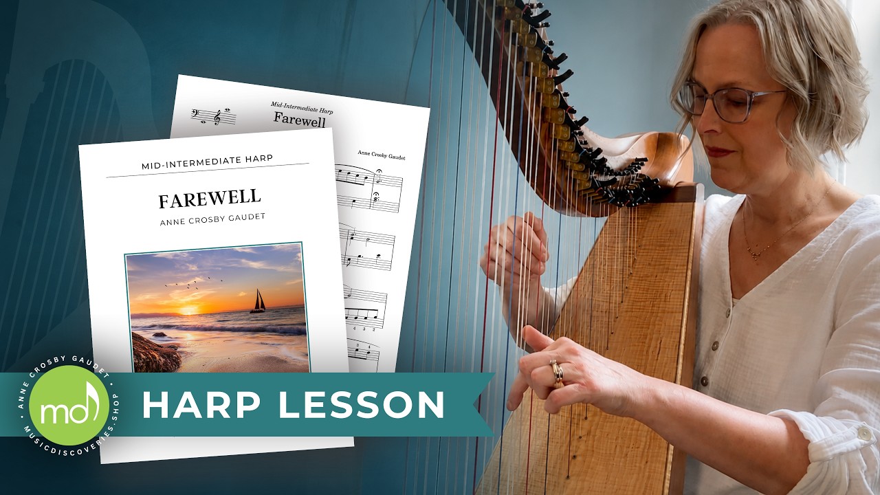Farewell (harp lesson) - How I finally mastered this left hand pattern