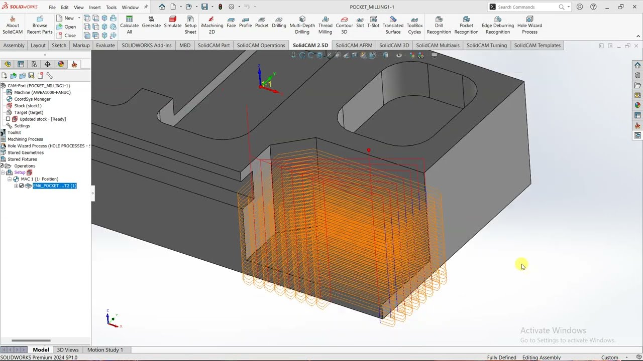 #solidcam #Open pocket operation