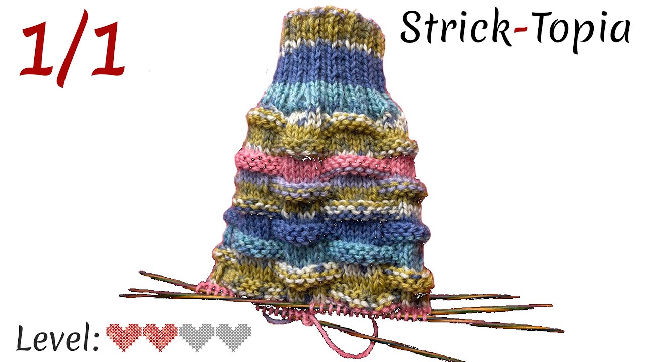 Falten Muster in Runden stricken leicht gemacht - Video 1/1