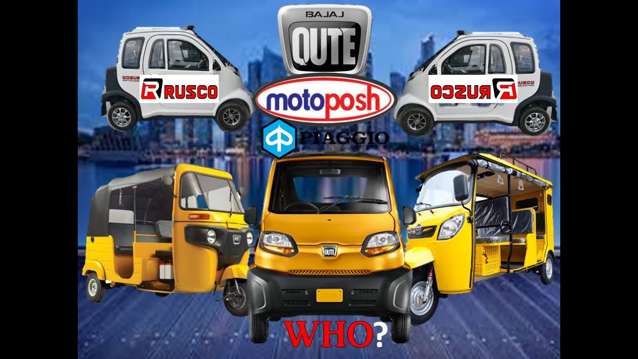 Bajaj qute, Rusco quadricycle/Motoposh pinoy trike ,Rusco carabao/mga Pinoy budget vehicle.