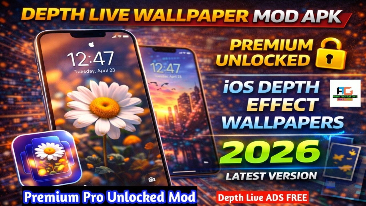 Depth Live Wallpaper MOD APK 🔥 iOS Depth Effect Wallpapers | Premium Unlocked (2026) Technical ATG