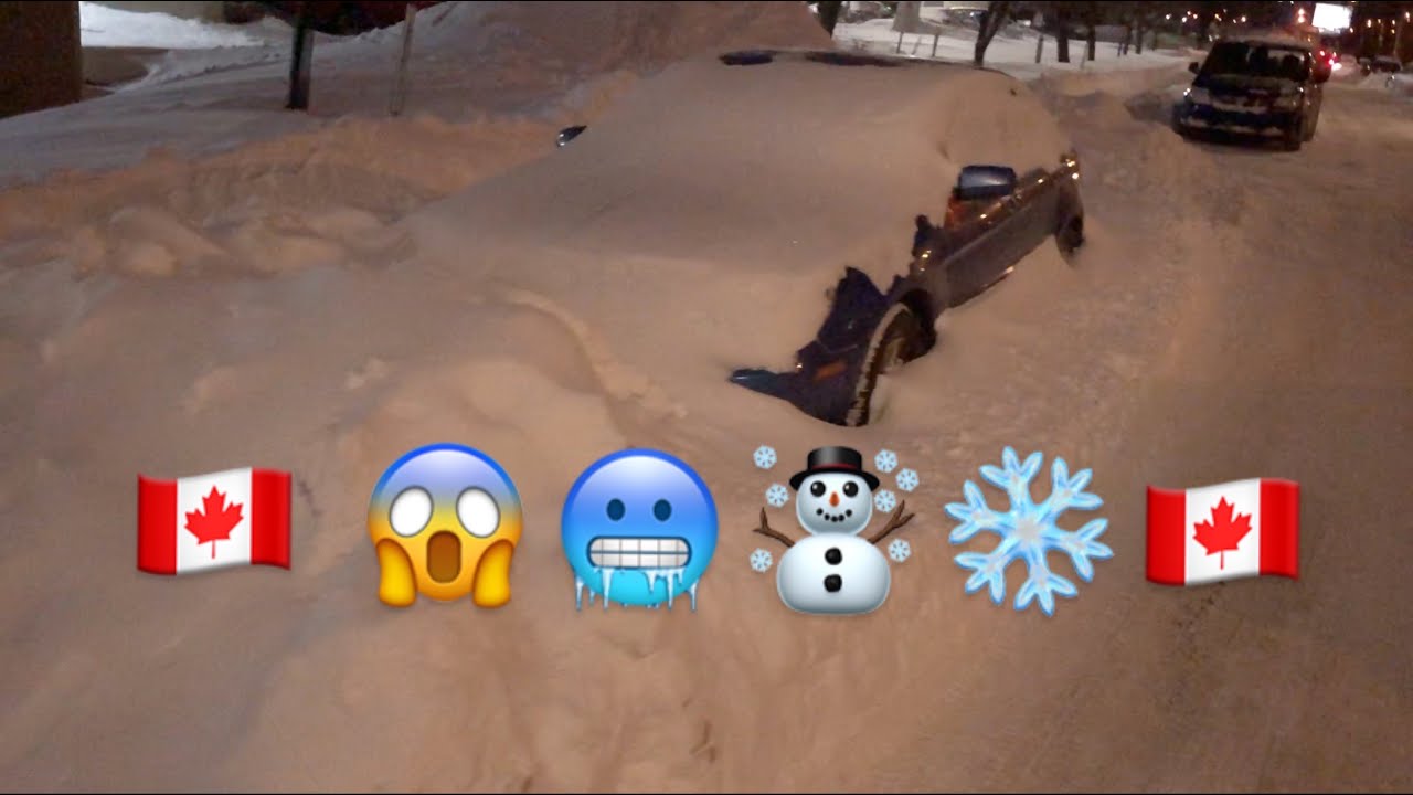 Snowstorm in Canada 🥶🇨🇦 عاصفة ثلجية في كندا