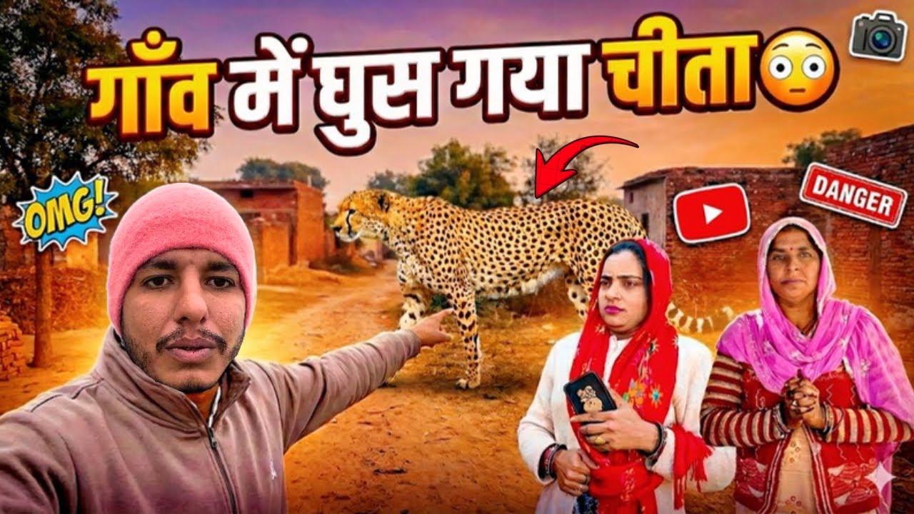 सबकी जान खतरे में! 😱 गाँव में सच में चीता आ गया?