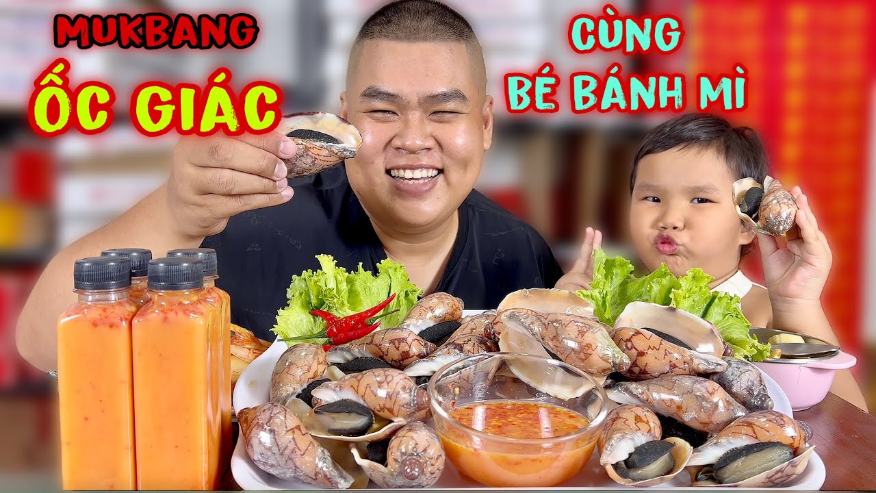 Mập Food Cùng Con Gái Rượu Bánh Mì Mukbang 3kg Ốc Giác Luộc Sả Ngon Nhức Nách