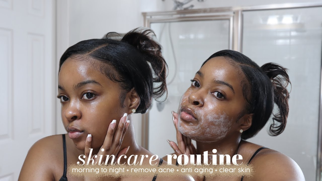 MORNING TO NIGHT SKINCARE ROUTINE: Clear Acne, Anti Aging + Smooth Skin |Miage Skincare -Pitts Twins