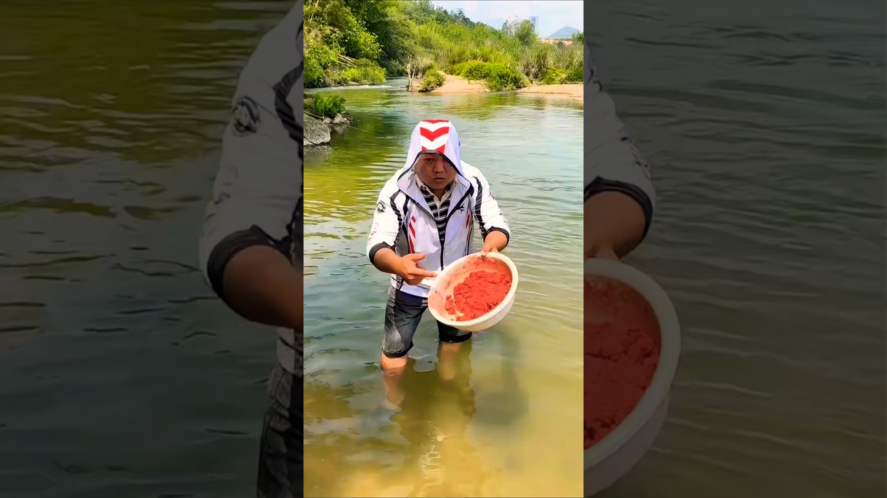 He Just Drop this Bait Red into the River Water.. Then this Happened 🔥 No Modern Tools Used!!