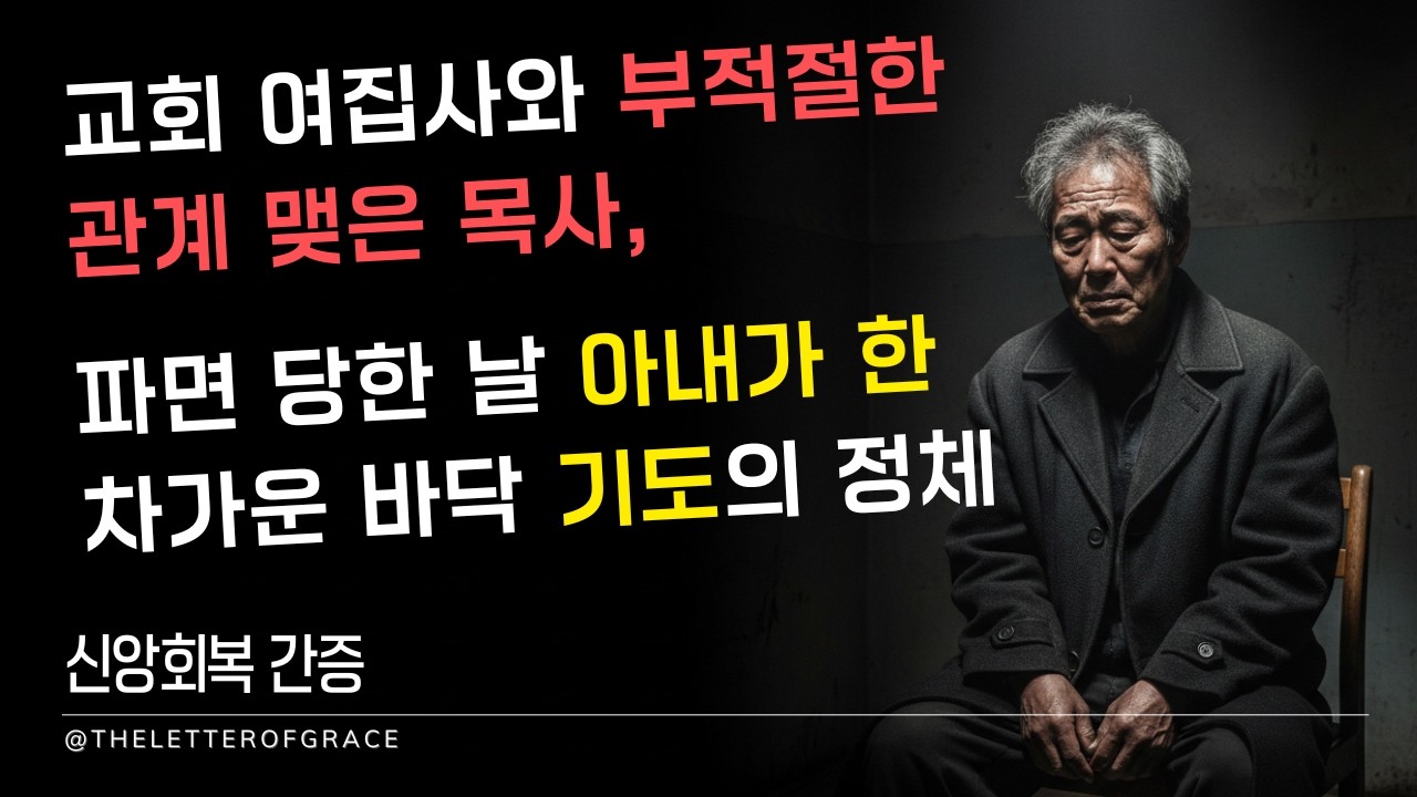 교회 여집사와 부적절한 관계 맺은 목사, 파면 당한 날 아내가 차가운 바닥에서 한 기도의 정체 | 무너진 사명의 회복 | 눈물 없이 볼 수 없는 간증 | 배신과 용서의 기록 |
