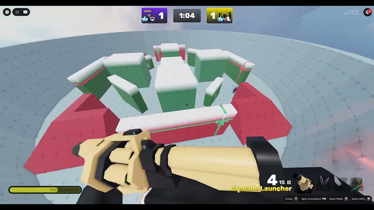 Using the grenade launcher and knife to 1v1 subscriber