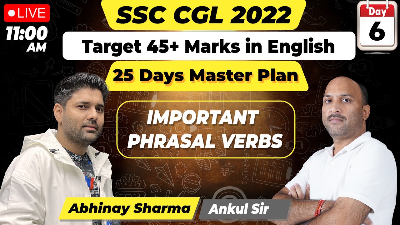 45+ Score in English ! IMPORTANT PHRASAL VERBS by Ankul Sir ! @ABHINAYMATHS
