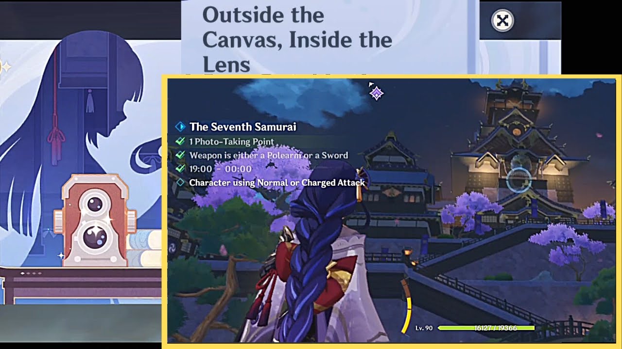 The seventh samurai Inazuma city  |Outside the canvas, Inside the lens | Genshin impact