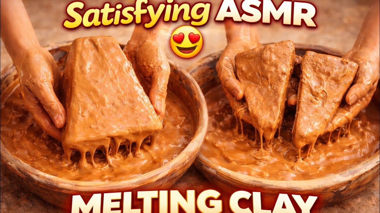 Ye kitna soft hai so satisfying 🤤#asmr #melting clay