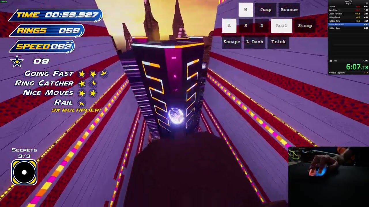 Sonic GT Full Game Speedrun any% 12.41.22 (outdated run)