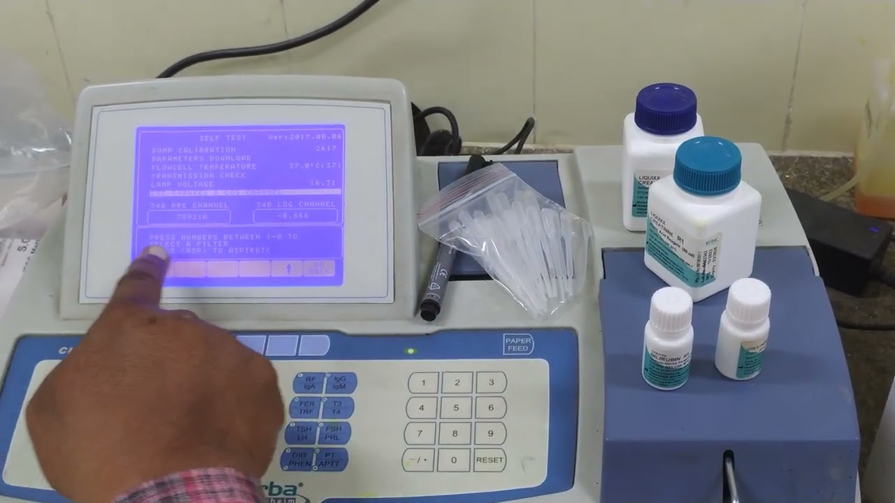 How to set all filters erba chem-7  machine 