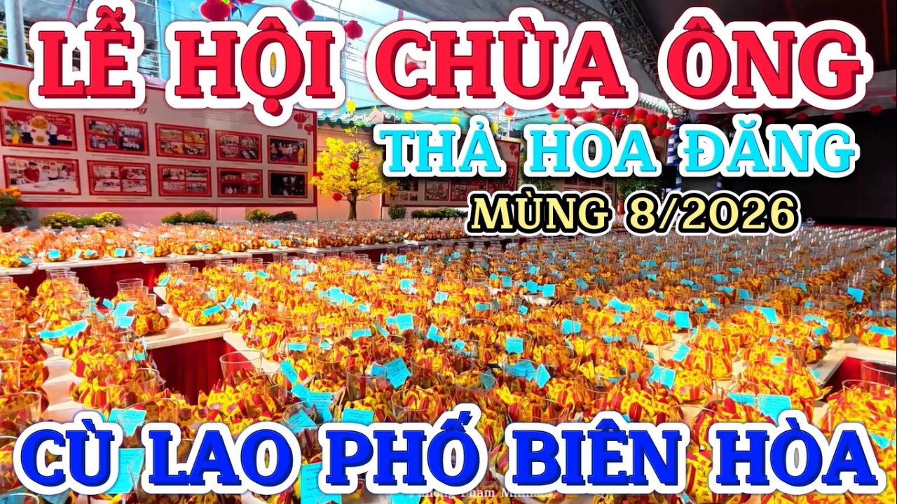 LỄ HỘI CHÙA ÔNG 24.2 KHÔNG KHÍ CHUẨN BỊ ĐẠO CỤ LỄ THẦN TÀI VI HÀNH MÙNG 8 TẾT THẢ HOA ĐĂNG TRÊN SÔNG