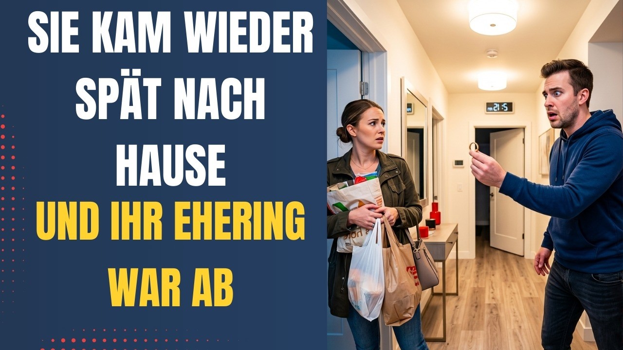 Sie kam wieder spät nach Hause – und ihr Ehering war ab