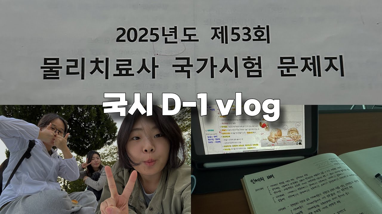 vlog. 물리치료사 국가고시 D-1