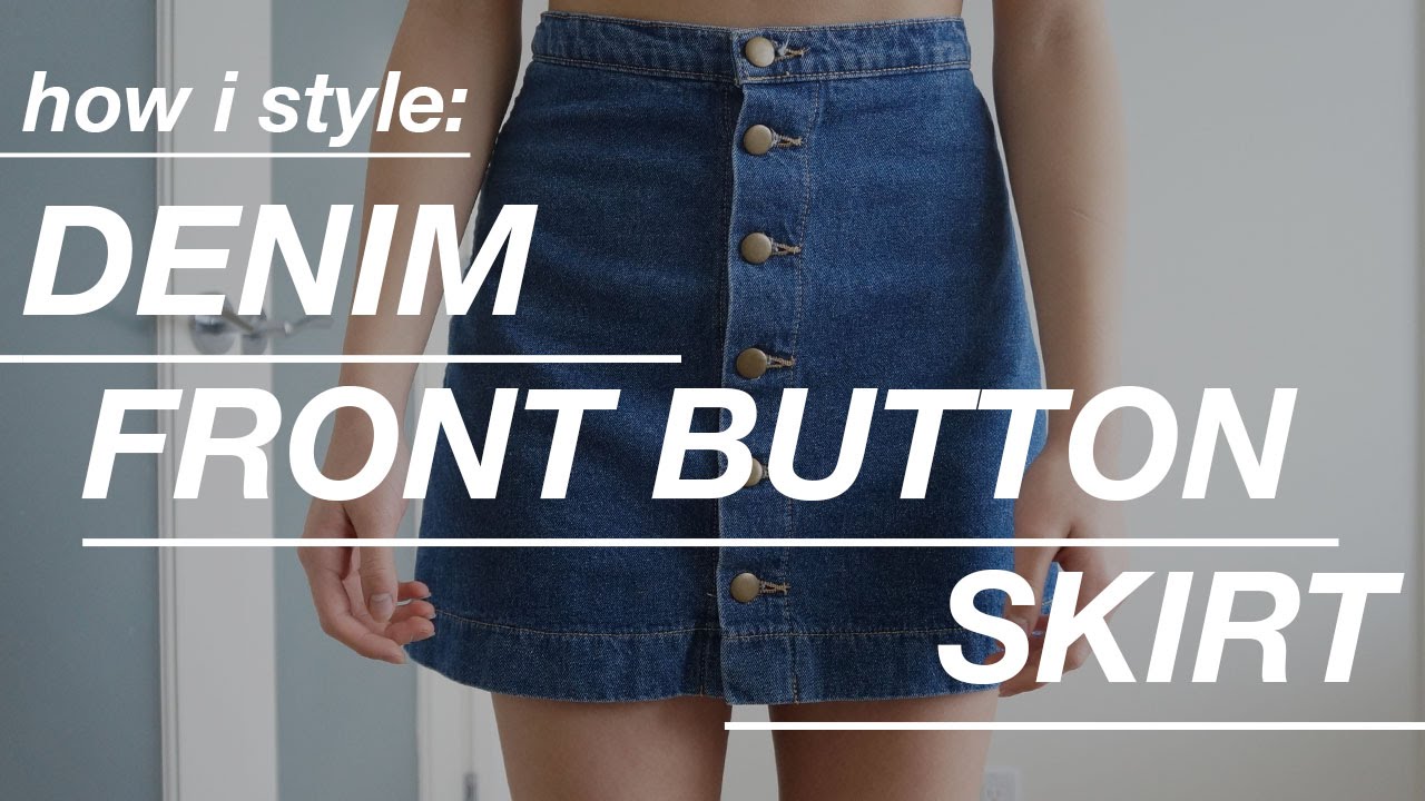 How I Style: Denim Front Button Skirt