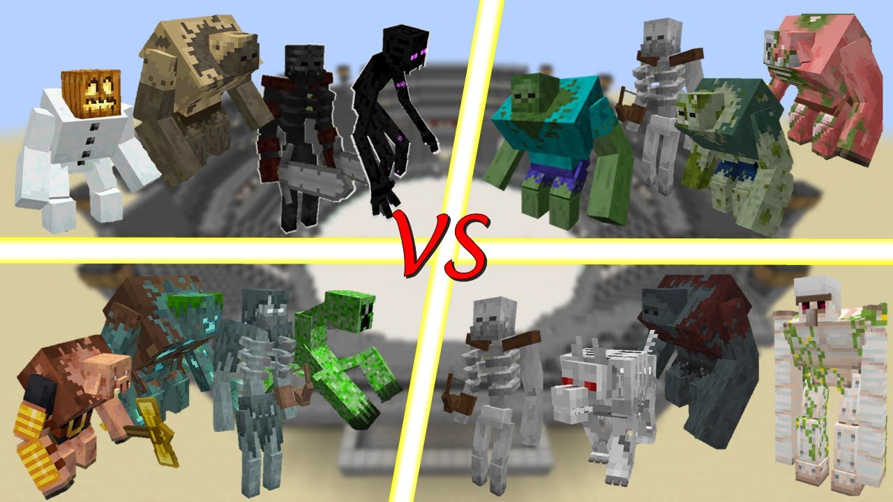 Minecraft Mobs Battle royale! NEW Mutant Creatures! Minecraft mob battle!