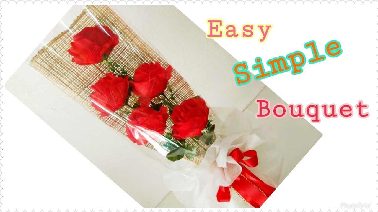 Make Easy Simple, Bouquet /วิธีทำช่อดอกไม้ทรงยาวแบบง่ายๆ