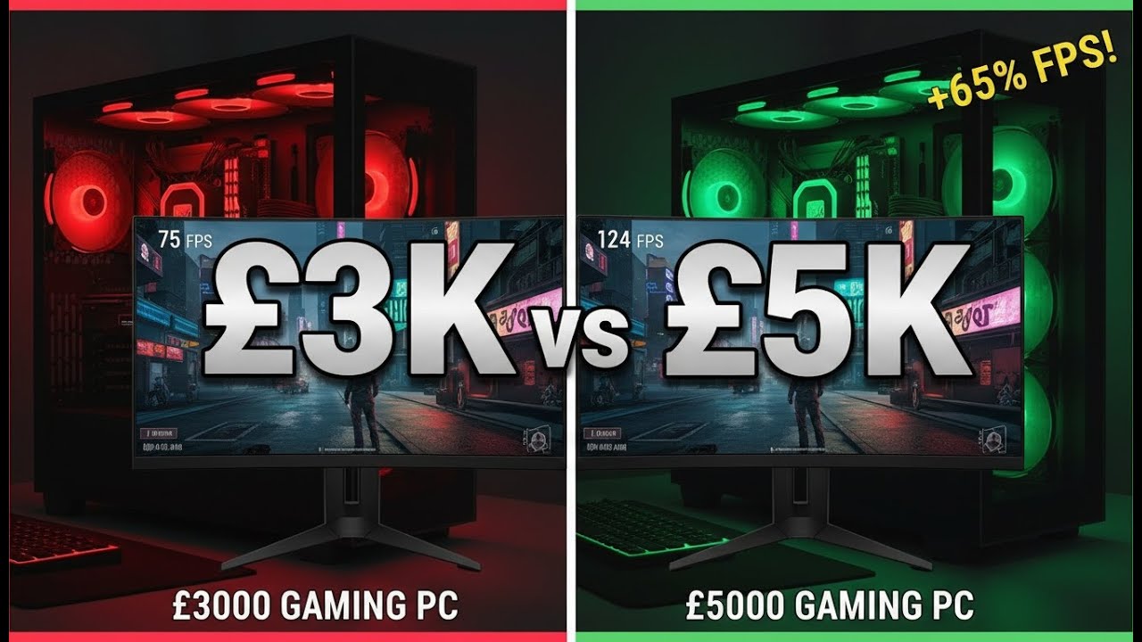 &pound;3000 vs &pound;5000 Gaming PC | 4K Benchmarks | RX 7900 XTX | RTX 5090