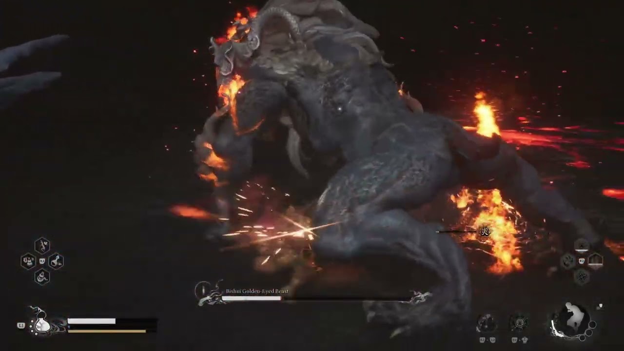 Bishui Golden-Eyed Beast boss battle