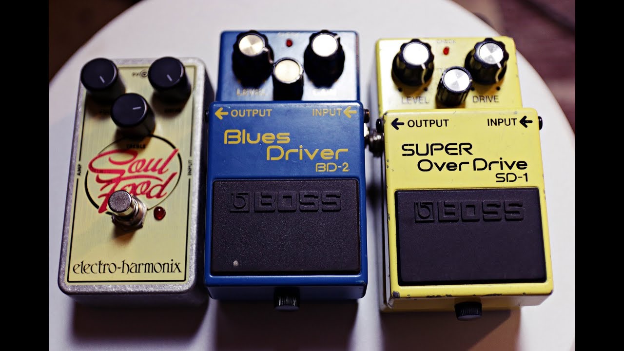 Soul Food vs Blues Driver vs SD-1 Super Overdrive (Overdrive Pedal Shootout)