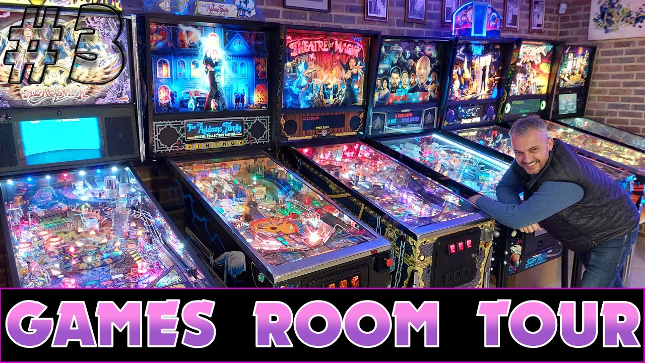 Games Room Tour #3 | Behind the scenes look at a private pinball collection