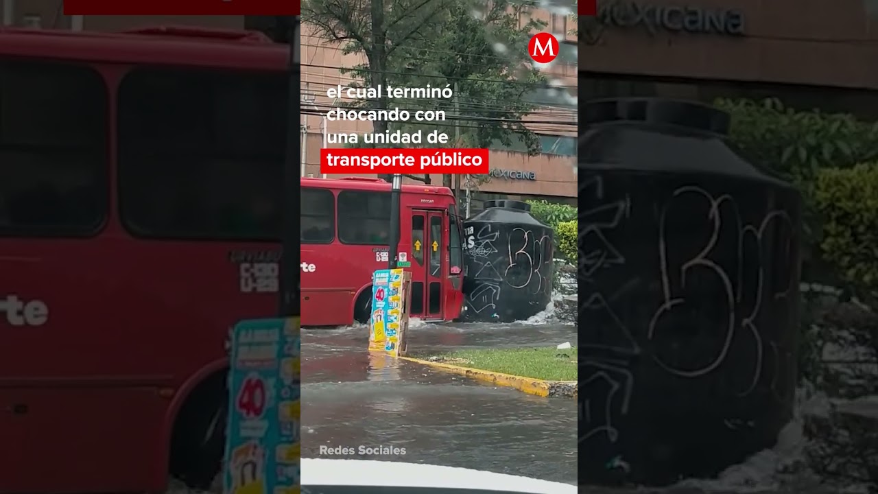 &iexcl;Solo en M&eacute;xico! Tinaco de agua navega por las calles de Zapopan #milenioshorts