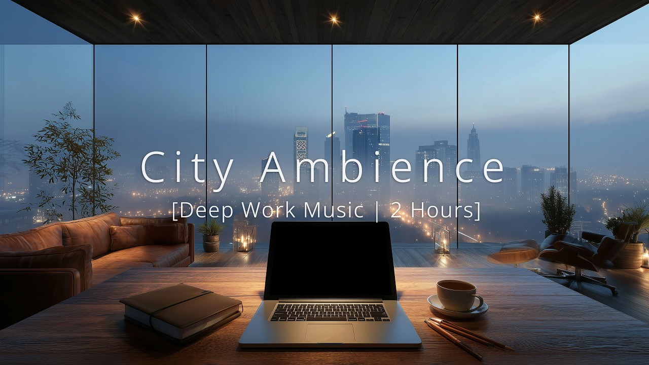 Deep Work Ambience Music | City View for for Reading & Creative Work