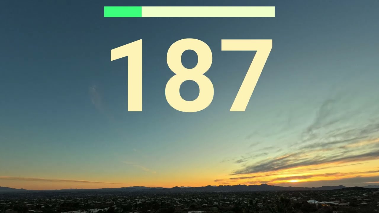4 minute timer / 240 second time (4K Tucson Sunset Timelapse) with relaxing music