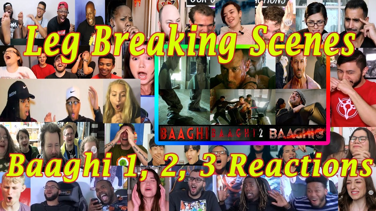 Foreigners Reaction To Tiger's Leg Breaking Kicks from Baaghi 1, Baaghi 2 and Baaghi 3