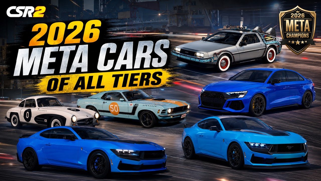 CSR2 | Мета-автомобили 2026 года всех уровней