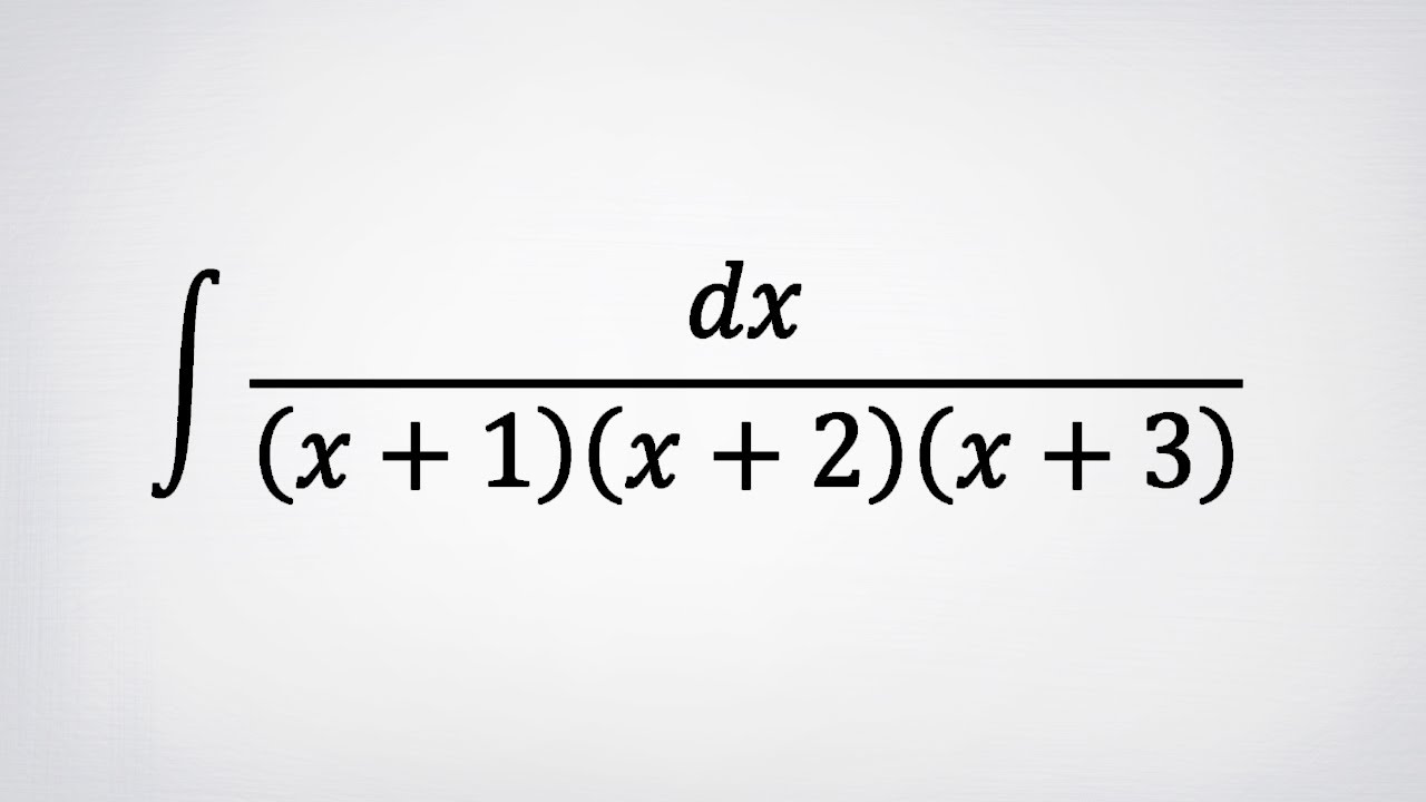 Неопределенный интеграл от дробно-рациональной функции 1/(x+1)(x+2)(x+3)