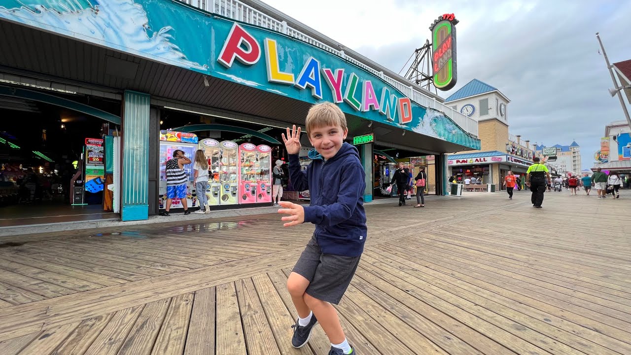 Playing Games at Marty's Playland in Ocean City MD